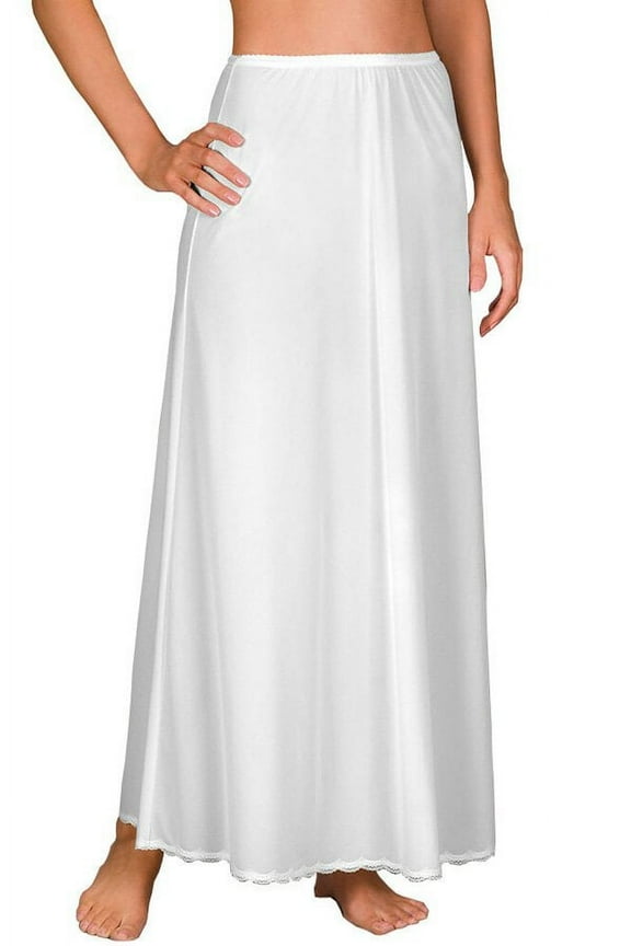 Women's Shadowline 11638X Plus 38 Inch Long Flare Half Slip (White 2X)