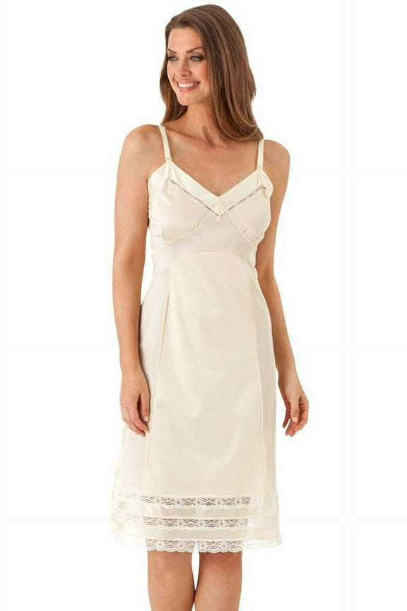 Women's Shadowline 1302 Snip-it 28 Inch Slip (Black 38)