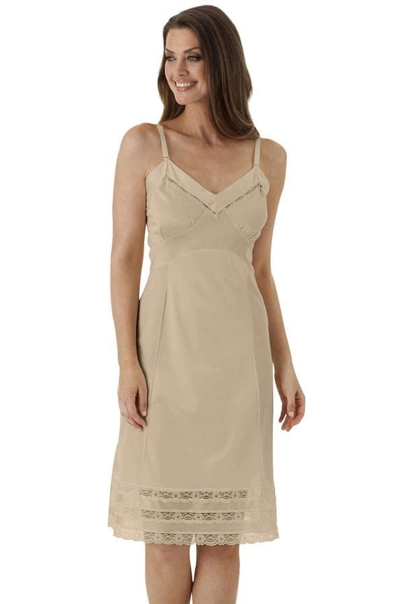 Women's Shadowline 1302X Plus Snip-it 28 Inch Slip (Nude 44)