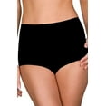 thumbnail image 1 of Women's Shadowline 17005P Plus Size Spandex Classics Brief Panty (Black 2X), 1 of 4