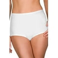 thumbnail image 1 of Women's Shadowline 17005P Plus Size Spandex Classics Brief Panty (White 2X), 1 of 4