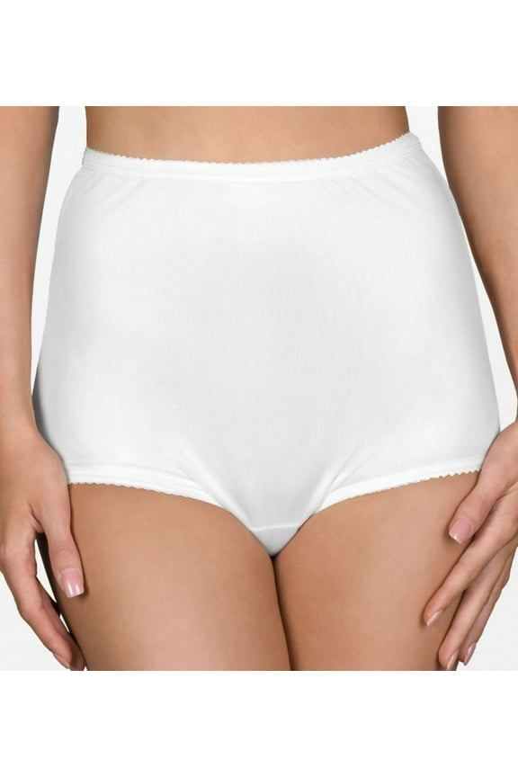 Women's Shadowline 17042 Pants & Daywear Nylon Classic Brief Panty (White 7)