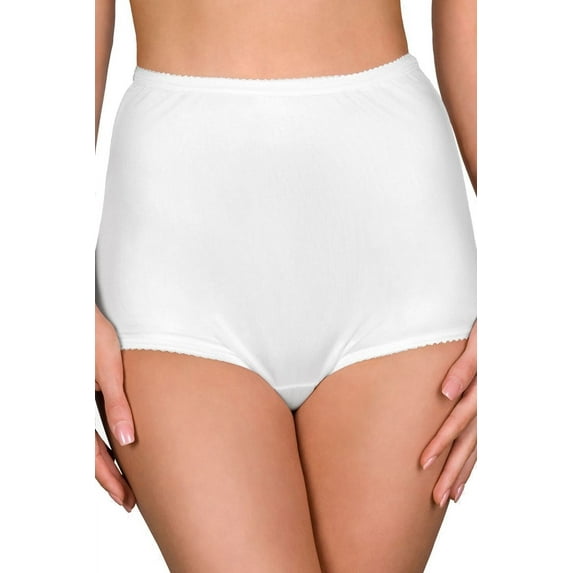 Women's Shadowline 17042P Plus Size Nylon Classic Brief Panty (Black 8)