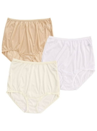 National Nylon Tricot Panty, White, 8, 6-pk : : Clothing