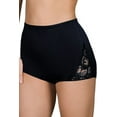 thumbnail image 1 of Women's Shadowline 17082X Plus Lace Inset Brief Panty (Black 10), 1 of 7