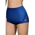 thumbnail image 1 of Women's Shadowline 17082X Plus Lace Inset Brief Panty (Navy 9), 1 of 7