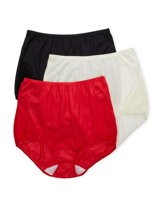 Shadowline Women's Plus Size Nylon Hi-Leg Brief Panty 17842P 10 Ivory