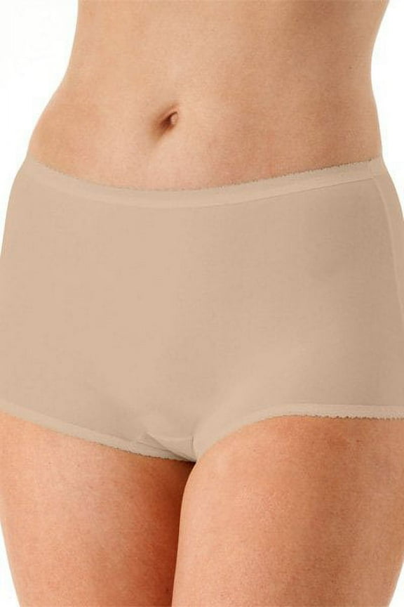 Women's Shadowline 17642P Plus Size Nylon Modern Brief Panty (Nude 8)