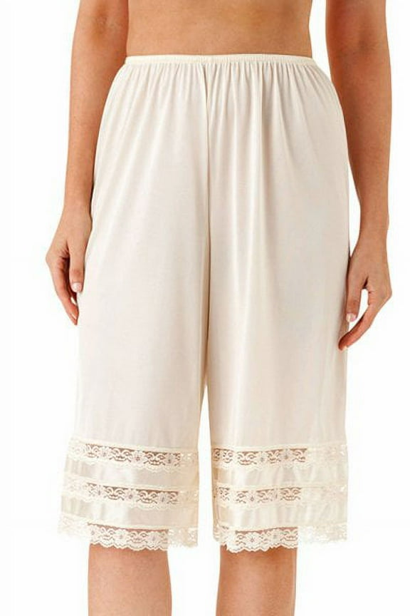 Women's Shadowline 2402 Snip-it 26 Inch Culotte Slip (Beige L)