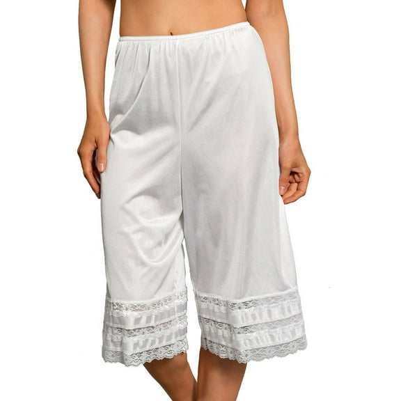 Women's Shadowline 2402X Plus Snip-it 26 Inch Culotte Slip (White 3X)