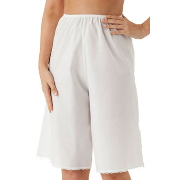 Women's Shadowline 2461X Plus Size Batiste Culottes (White 4X)
