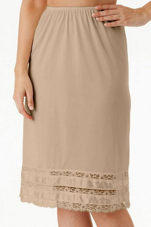 Women's Shadowline 2702X Plus Snip-it 27 Inch Slip (Nude 3X)