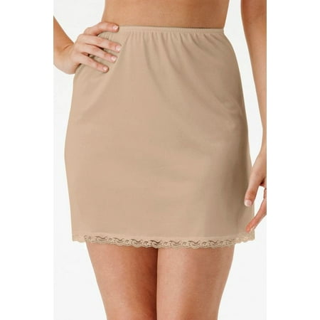 Women's Shadowline 2715 Nylon Essentials 15 Inch Half Slip (Nude S)