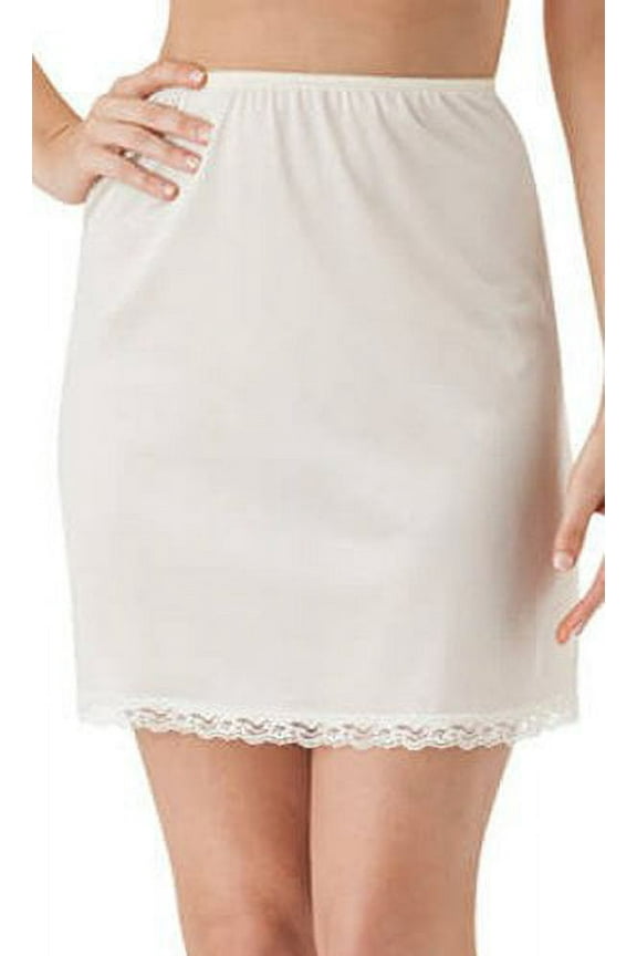 Women's Shadowline 2719X Plus Nylon Essentials 19 Inch Half Slip (Beige 1X)