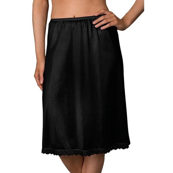 Women's Shadowline 2725X Plus Essentials 25 Inch Half Slip (Black 1X)
