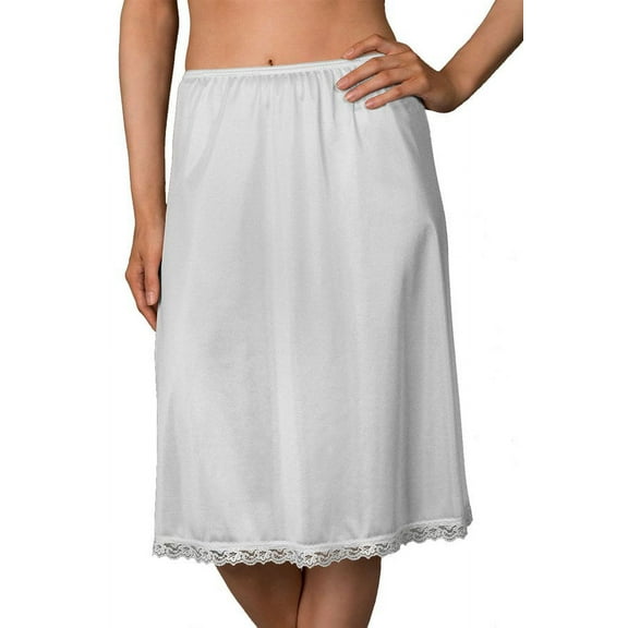 Women's Shadowline 2725X Plus Essentials 25 Inch Half Slip (White 2X)