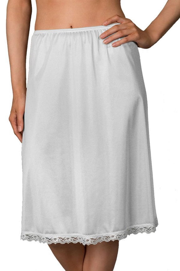 Women's Shadowline 2725X Plus Essentials 25 Inch Half Slip (White 2X)