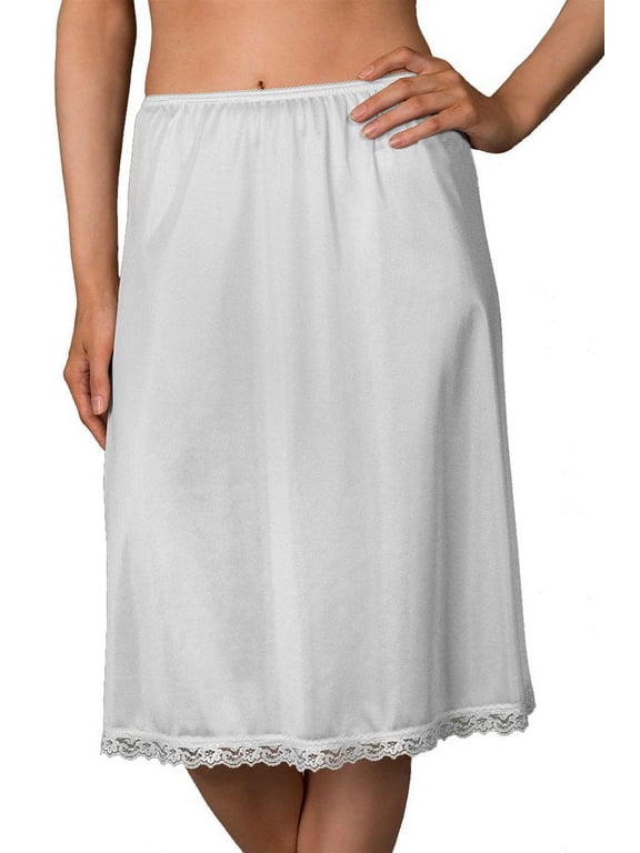 Women's Shadowline 2725X Plus Essentials 25 Inch Half Slip (White 2X)