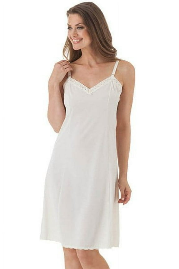 Women's Shadowline 27304 Adjustable Strap 25 Inch Daywear Full Slip (Black 38)