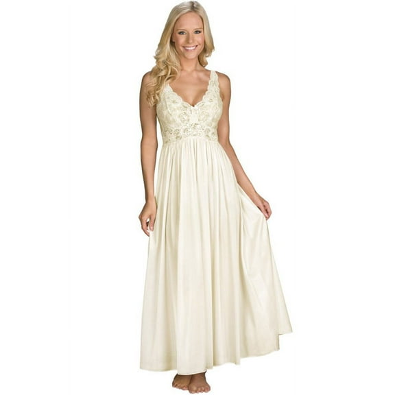 Women's Shadowline 31737 Silhouette 53 Inch Gown (Ivory L)