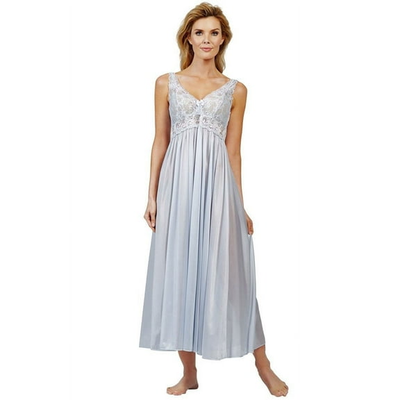 Women's Shadowline 31737 Silhouette 53 Inch Gown (Silver L)