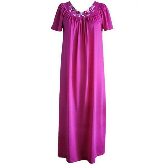 Women's Shadowline 32280 Petals 53 Inch Gown (Raspberry L)