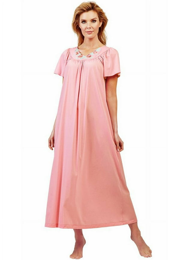 Women's Shadowline 32280X Plus Petals 53 Inch Gown (Pink 2X)