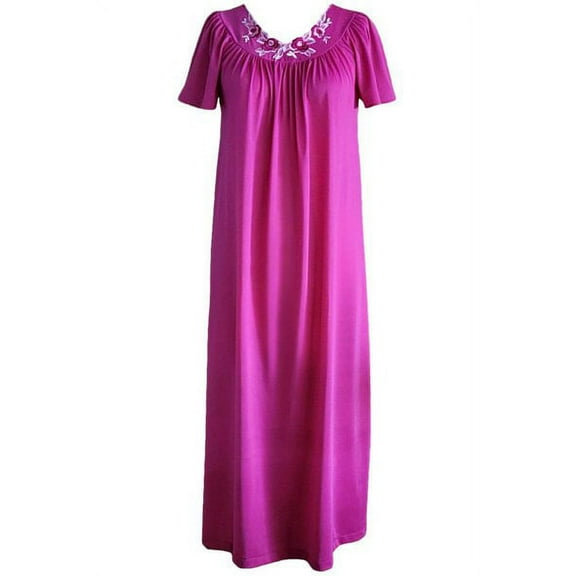 Women's Shadowline 32280X Plus Petals 53 Inch Gown (Raspberry 2X)