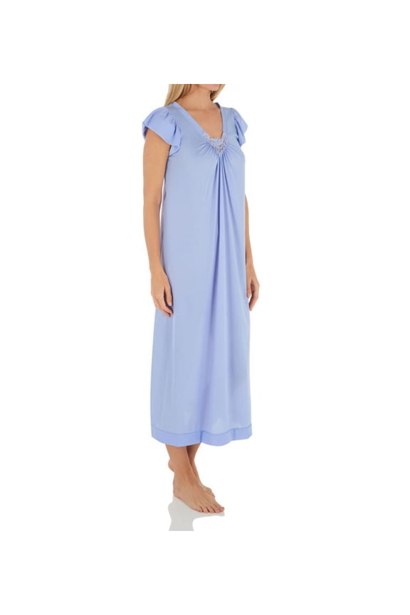 Women's Shadowline 32510 Cherish 50 Inch Cap Sleeve Nightgown (Lilac M)