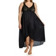 thumbnail image 1 of Women's Shadowline 35737X Plus Silhouette Nylon Tricot Hi-Low Gown (Black 2X), 1 of 2