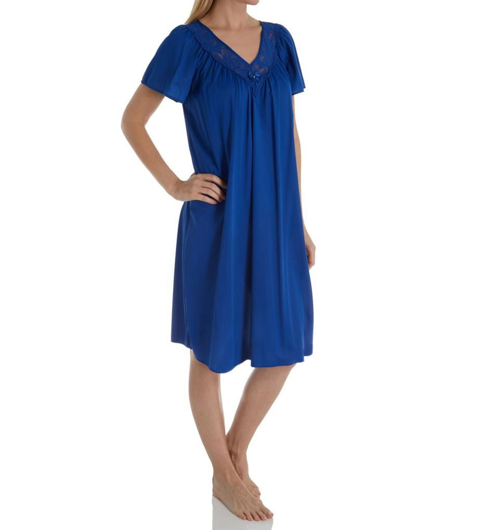Ruziyoog Women's Satin Slip Dress Deep V Neck Short Sleeve Ruffle Sleepwear  Dresses Casual Loose Solid Color T Shirt Dress, Khaki, X-Large : :  Clothing, Shoes & Accessories