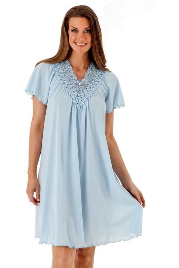 Women's Shadowline 36275 Beloved Gown (Blue S)