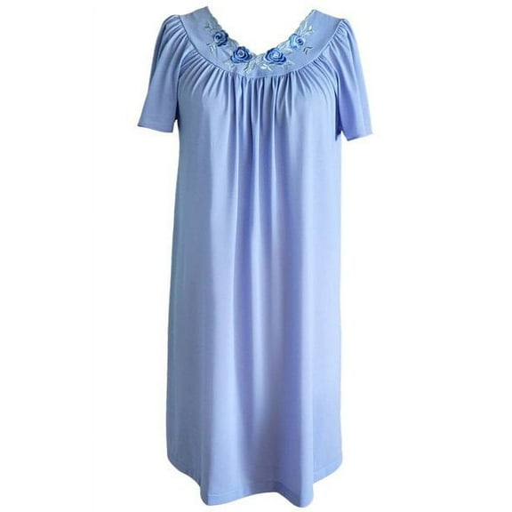 Women's Shadowline 36280X Plus Petals Short Sleeve Gown (Lilac 1X)