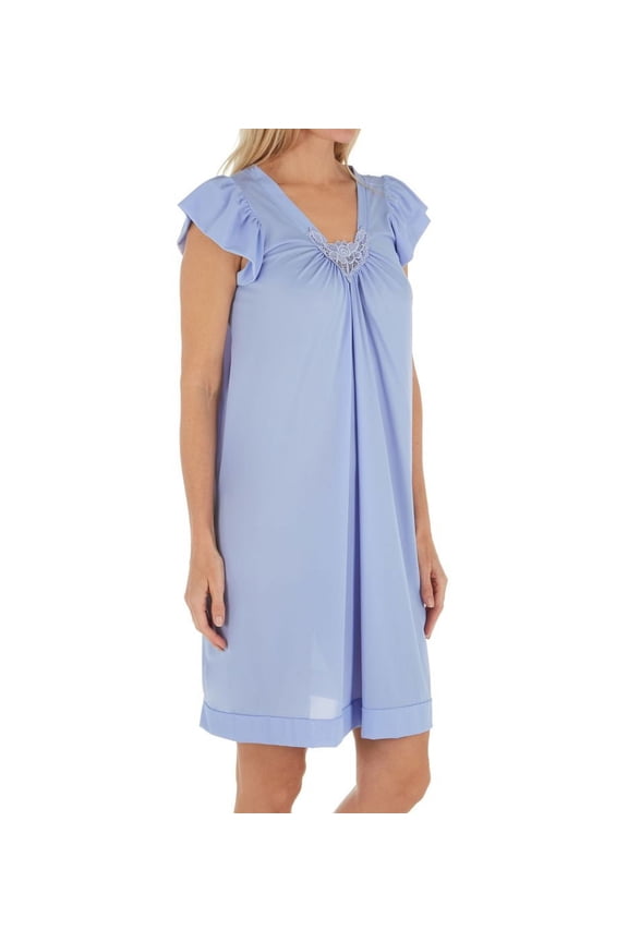 Women's Shadowline 36510 Cherish 38 Inch Cap Sleeve Nightgown (Lilac L)