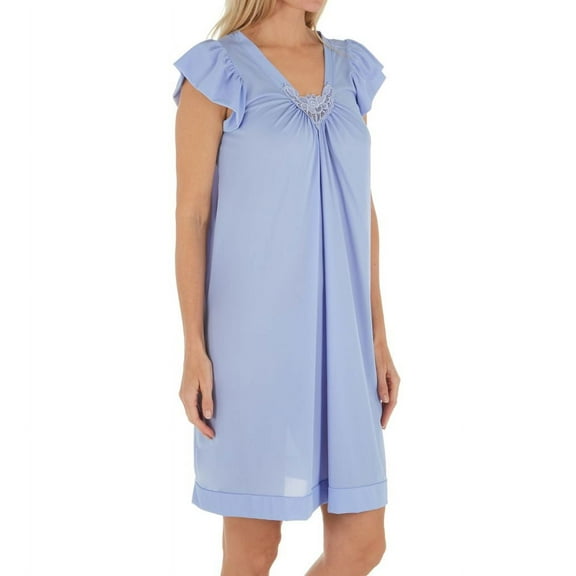 Women's Shadowline 36510 Cherish 38 Inch Cap Sleeve Nightgown (Lilac M)