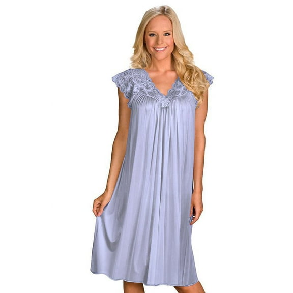 Women's Shadowline 36737 Silhouette Gown (Peri Frost L)