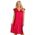 thumbnail image 1 of Women's Shadowline 36737X Plus Silhouette Gown (Red 1X), 1 of 6