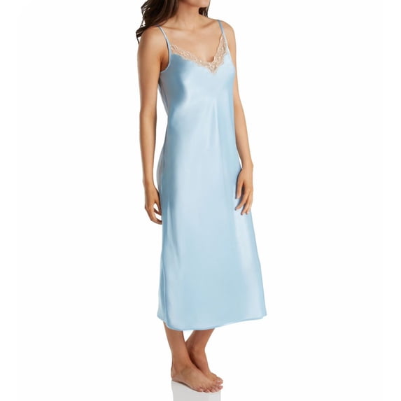 Women's Shadowline 4502 Charming Ballet Gown (Blue L)