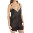 thumbnail image 1 of Women's Shadowline 4506 Charming Satin Camisole and Tap Set (Black M), 1 of 2