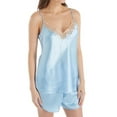 thumbnail image 1 of Women's Shadowline 4506 Charming Satin Camisole and Tap Set (Blue L), 1 of 2