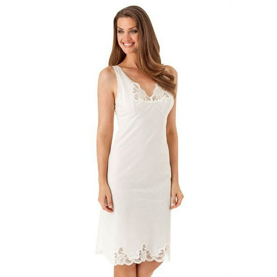 Women's Shadowline 4534 Cotton Batiste Full Slip (Ivory 40)