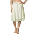 thumbnail image 1 of Women's Shadowline 4537X Plus Cotton Batiste 23 Inch Half Slip (Ivory 2X), 1 of 1