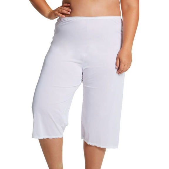 Women's Shadowline 45415X Plus Daywear 30 Inch Pettilegs (White 1X)