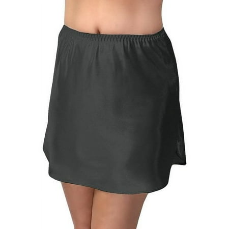 Women's Shadowline 47091 Satin Essentials 15 Inch Half Slip (Black L)