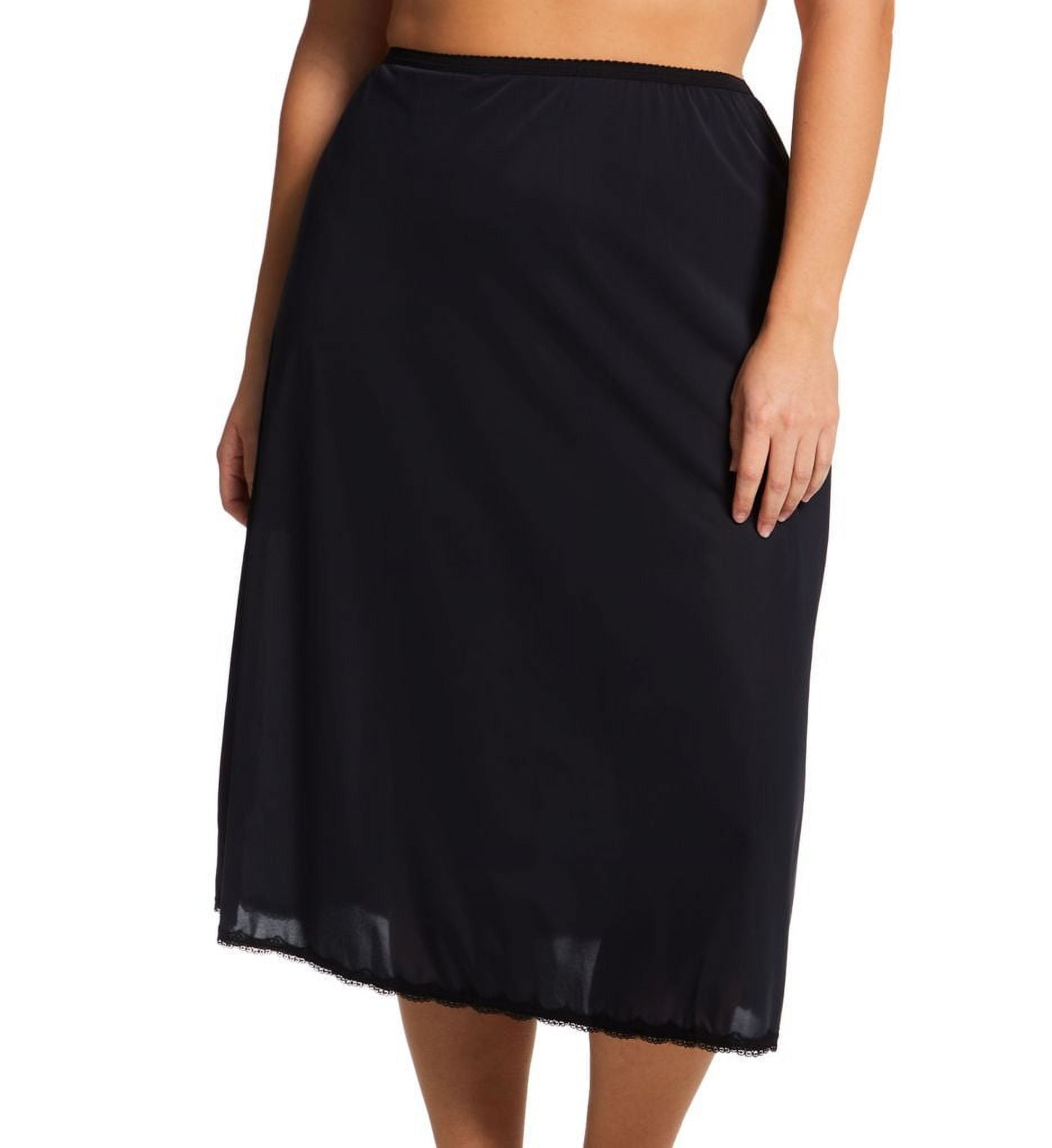 Women's Shadowline 471163X Plus Size 30 Inch Flare Half Slip (Black 3X ...
