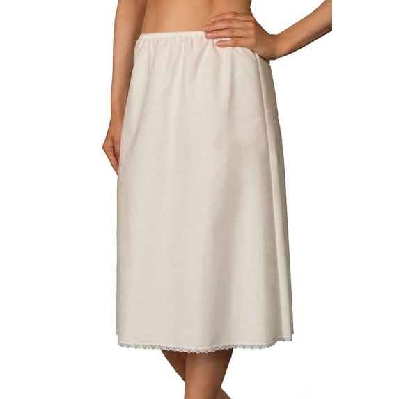 Women's Shadowline 11638X Plus 38 Inch Long Flare Half Slip (Ivory 1X)