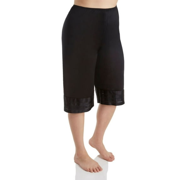 Women's Shadowline 6219 Adjustable Length Culottes (Black S)