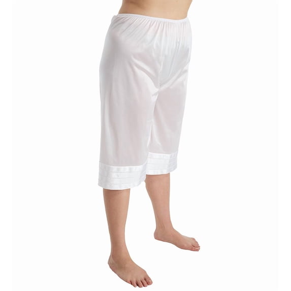 Women's Shadowline 6219 Adjustable Length Culottes (White S)