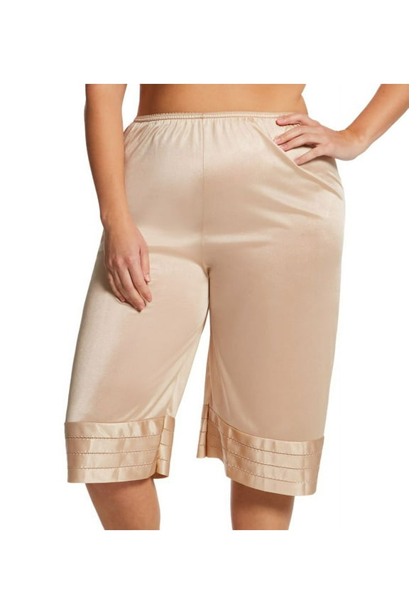 Women's Shadowline 6219X Plus Size Adjustable Length Culottes (Nude 2X)