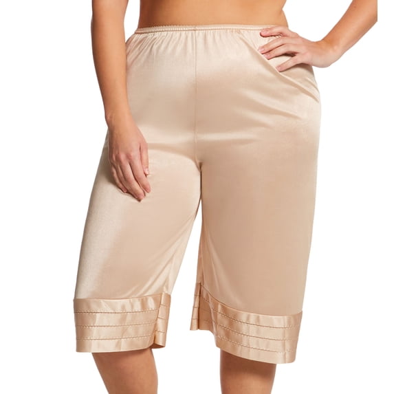Women's Shadowline 6219X Plus Size Adjustable Length Culottes (Nude 2X)
